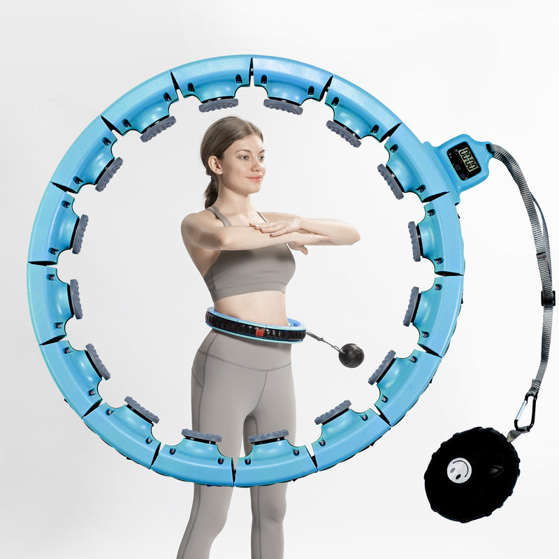 TOPLU Smart Hula Hoop Fitness Hoop Adjustable Hula Hoop with Gravity Ball, 360 ° Surround Weight Loss Massage Hoop (EU)