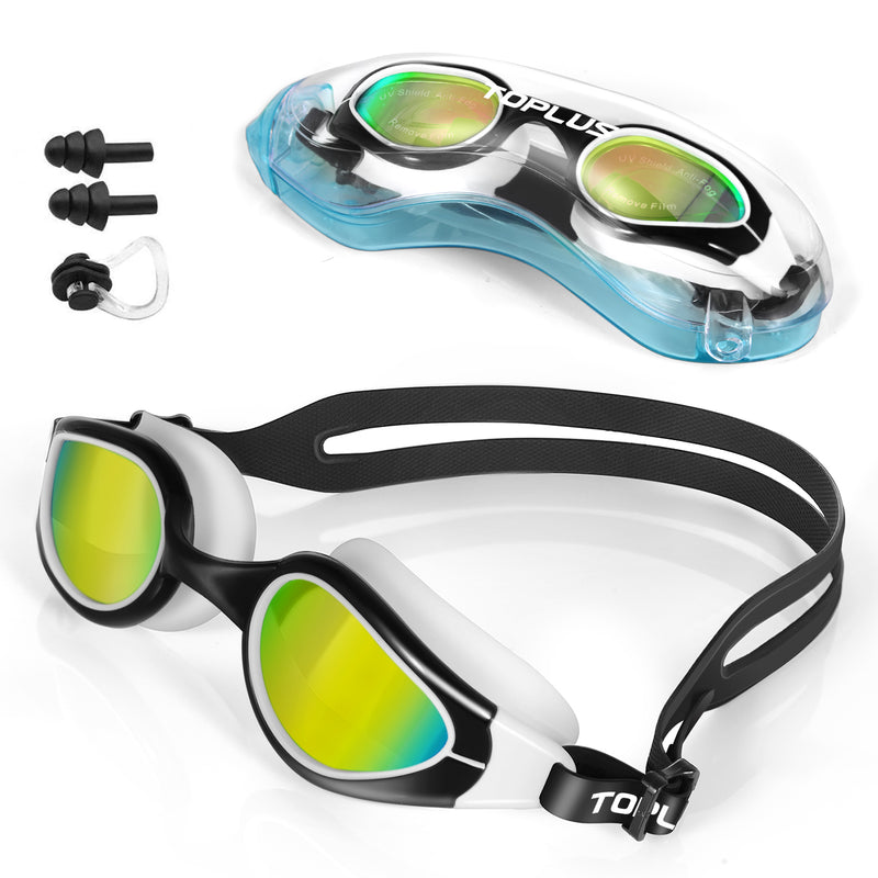 TOPLUS Swimming Goggles (with Soft Silicone Nose Bridge) (US)