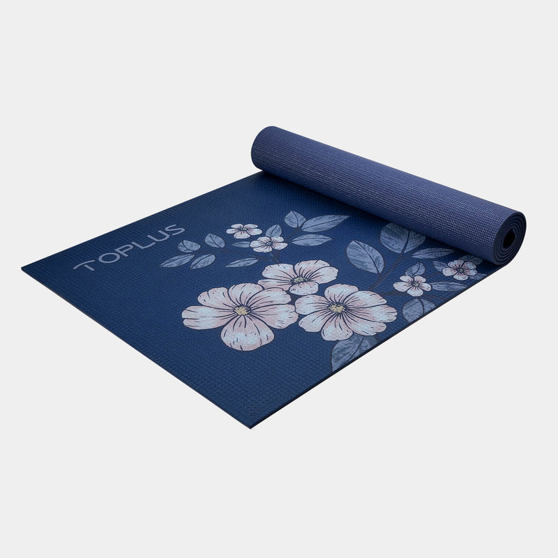 yoga mat with flower